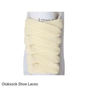 Olukssck chunky shoe laces 2 pair cream
